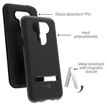 Load image into Gallery viewer, LG Harmony 4 / Premier Pro Plus / Xpression Plus 3 Case - Metal Kickstand Hybrid Phone Cover - SleekStand Series