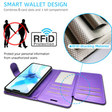 Load image into Gallery viewer, Apple iPhone 12 Pro Max Wallet Case - RFID Blocking Leather Folio Phone Pouch - CarryALL Series