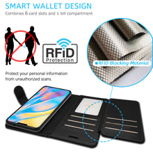 Load image into Gallery viewer, Apple iPhone 12 Mini Wallet Case - RFID Blocking Leather Folio Phone Pouch - CarryALL Series