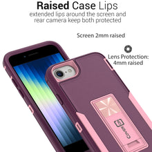 Load image into Gallery viewer, Apple iPhone SE 2022 / SE 2020 / 8 Case Heavy Duty Rugged Phone Cover w/ Kickstand