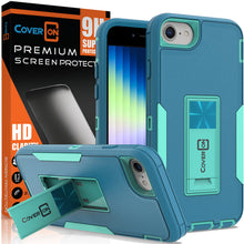 Load image into Gallery viewer, Apple iPhone SE 2022 / SE 2020 / 8 Case Heavy Duty Rugged Phone Cover w/ Kickstand