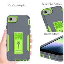 Load image into Gallery viewer, Apple iPhone SE 2022 / SE 2020 / 8 Case Heavy Duty Rugged Phone Cover w/ Kickstand