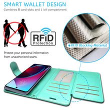 Load image into Gallery viewer, Motorola Moto G 5G 2022 Wallet Case RFID Blocking Leather Folio Phone Pouch
