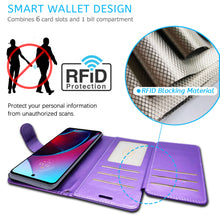 Load image into Gallery viewer, Motorola Moto G 5G 2022 Wallet Case RFID Blocking Leather Folio Phone Pouch