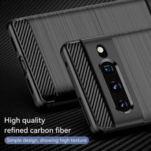 Load image into Gallery viewer, Google Pixel 7 Pro Case Slim TPU Phone Cover w/ Carbon Fiber