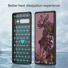 Load image into Gallery viewer, Google Pixel 7 Pro Case Slim TPU Phone Cover w/ Carbon Fiber