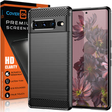 Load image into Gallery viewer, Google Pixel 7 Pro Case Slim TPU Phone Cover w/ Carbon Fiber