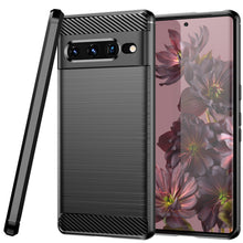 Load image into Gallery viewer, Google Pixel 7 Pro Case Slim TPU Phone Cover w/ Carbon Fiber