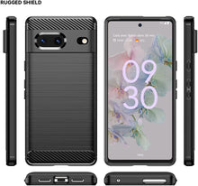 Load image into Gallery viewer, Google Pixel 7 Case Slim TPU Phone Cover w/ Carbon Fiber