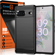 Load image into Gallery viewer, Google Pixel 7 Case Slim TPU Phone Cover w/ Carbon Fiber
