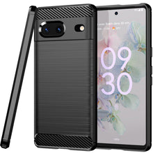 Load image into Gallery viewer, Google Pixel 7 Case Slim TPU Phone Cover w/ Carbon Fiber