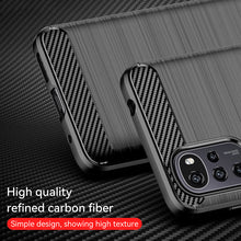 Load image into Gallery viewer, Motorola Moto G22 Case Slim TPU Phone Cover w/ Carbon Fiber