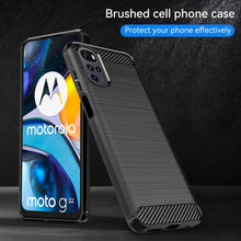 Load image into Gallery viewer, Motorola Moto G22 Case Slim TPU Phone Cover w/ Carbon Fiber