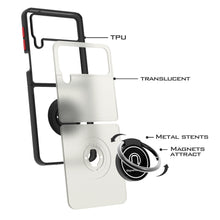 Load image into Gallery viewer, Samsung Galaxy Z Flip 4 Ring Case Clear Tinted Back Phone Cover