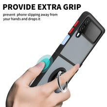 Load image into Gallery viewer, Samsung Galaxy Z Flip 4 Ring Case Clear Tinted Back Phone Cover