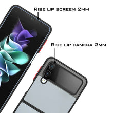 Load image into Gallery viewer, Samsung Galaxy Z Flip 4 Ring Case Clear Tinted Back Phone Cover