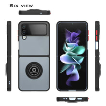Load image into Gallery viewer, Samsung Galaxy Z Flip 4 Ring Case Clear Tinted Back Phone Cover