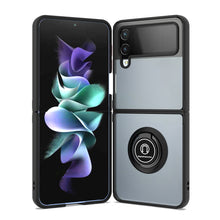 Load image into Gallery viewer, Samsung Galaxy Z Flip 4 Ring Case Clear Tinted Back Phone Cover
