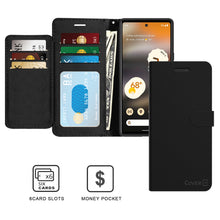 Load image into Gallery viewer, Google Pixel 6a Wallet Case RFID Blocking Leather Folio Phone Pouch