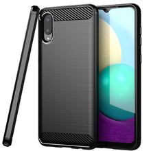 Load image into Gallery viewer, Samsung Galaxy A02 / Galaxy M02 Slim Soft Flexible Carbon Fiber Brush Metal Style TPU Case