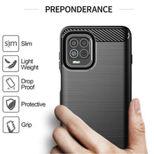 Load image into Gallery viewer, Motorola Moto G100 / Edge S Slim Soft Flexible Carbon Fiber Brush Metal Style TPU Case