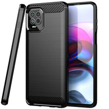 Load image into Gallery viewer, Motorola Moto G100 / Edge S Slim Soft Flexible Carbon Fiber Brush Metal Style TPU Case