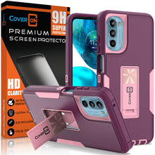 Load image into Gallery viewer, Motorola Moto G 5G 2022 Case Heavy Duty Rugged Phone Cover w/ Kickstand