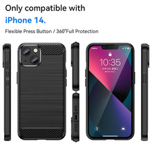 Load image into Gallery viewer, Apple iPhone 14 Case Slim TPU Phone Cover w/ Carbon Fiber