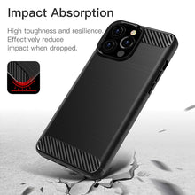 Load image into Gallery viewer, Apple iPhone 14 Pro Max Case Slim TPU Phone Cover w/ Carbon Fiber