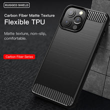Load image into Gallery viewer, Apple iPhone 14 Pro Case Slim TPU Phone Cover w/ Carbon Fiber