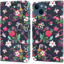 Load image into Gallery viewer, Apple iPhone 14 Wallet Case RFID Blocking Leather Folio Phone Pouch