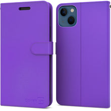 Load image into Gallery viewer, Apple iPhone 14 Plus Wallet Case RFID Blocking Leather Folio Phone Pouch
