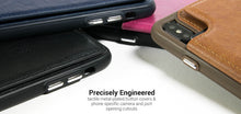 Load image into Gallery viewer, iPhone XR Wallet Case Premium Vegan Leather Credit Card Holder Phone Cover - DayTripper Series