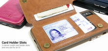 Load image into Gallery viewer, iPhone XR Wallet Case Premium Vegan Leather Credit Card Holder Phone Cover - DayTripper Series