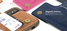 Load image into Gallery viewer, iPhone XR Wallet Case Premium Vegan Leather Credit Card Holder Phone Cover - DayTripper Series