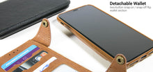 Load image into Gallery viewer, iPhone XS Max Wallet Phone Case, Vegan Leather Phone Cover with Detachable Credit Card Holder, Car Mount Compatible - Scout Series