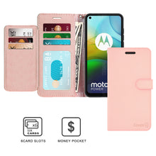 Load image into Gallery viewer, Motorola Moto G9 Power Wallet Case - RFID Blocking Leather Folio Phone Pouch - CarryALL Series
