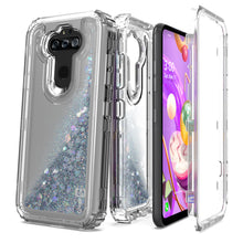 Load image into Gallery viewer, LG Tribute Monarch / Risio 4 / K8x Clear Liquid Glitter Case - Full Body Tough Military Grade Shockproof Phone Cover