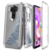 Load image into Gallery viewer, LG Phoenix 5 / Fortune 3 Clear Liquid Glitter Case - Full Body Tough Military Grade Shockproof Phone Cover