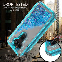 Load image into Gallery viewer, LG Phoenix 5 / Fortune 3 Clear Liquid Glitter Case - Full Body Tough Military Grade Shockproof Phone Cover