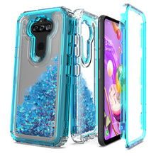 Load image into Gallery viewer, LG Phoenix 5 / Fortune 3 Clear Liquid Glitter Case - Full Body Tough Military Grade Shockproof Phone Cover