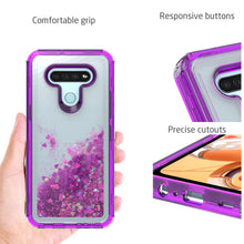 Load image into Gallery viewer, LG K51 / Reflect Clear Liquid Glitter Case - Full Body Tough Military Grade Shockproof Phone Cover