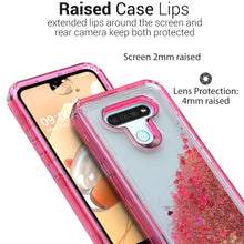 Load image into Gallery viewer, LG K51 / Reflect Clear Liquid Glitter Case - Full Body Tough Military Grade Shockproof Phone Cover