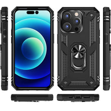 Load image into Gallery viewer, Apple iPhone 14 Pro Max Case with Metal Ring Kickstand