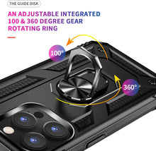 Load image into Gallery viewer, Apple iPhone 14 Pro Max Case with Metal Ring Kickstand
