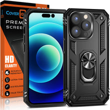 Load image into Gallery viewer, Apple iPhone 14 Pro Max Case with Metal Ring Kickstand