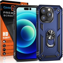 Load image into Gallery viewer, Apple iPhone 14 Pro Max Case with Metal Ring Kickstand