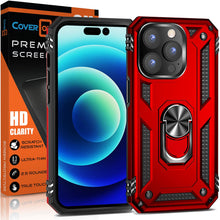 Load image into Gallery viewer, Apple iPhone 14 Pro Max Case with Metal Ring Kickstand