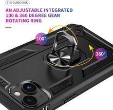 Load image into Gallery viewer, Apple iPhone 14 Case with Metal Ring Kickstand