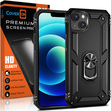 Load image into Gallery viewer, Apple iPhone 14 Case with Metal Ring Kickstand